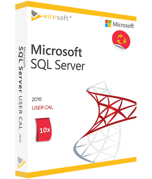 MICROSOFT SQL SERVER 2016 - 10 PACK USER CAL